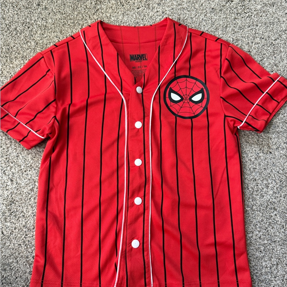 Marvel Red Spider-Man Baseball Jersey